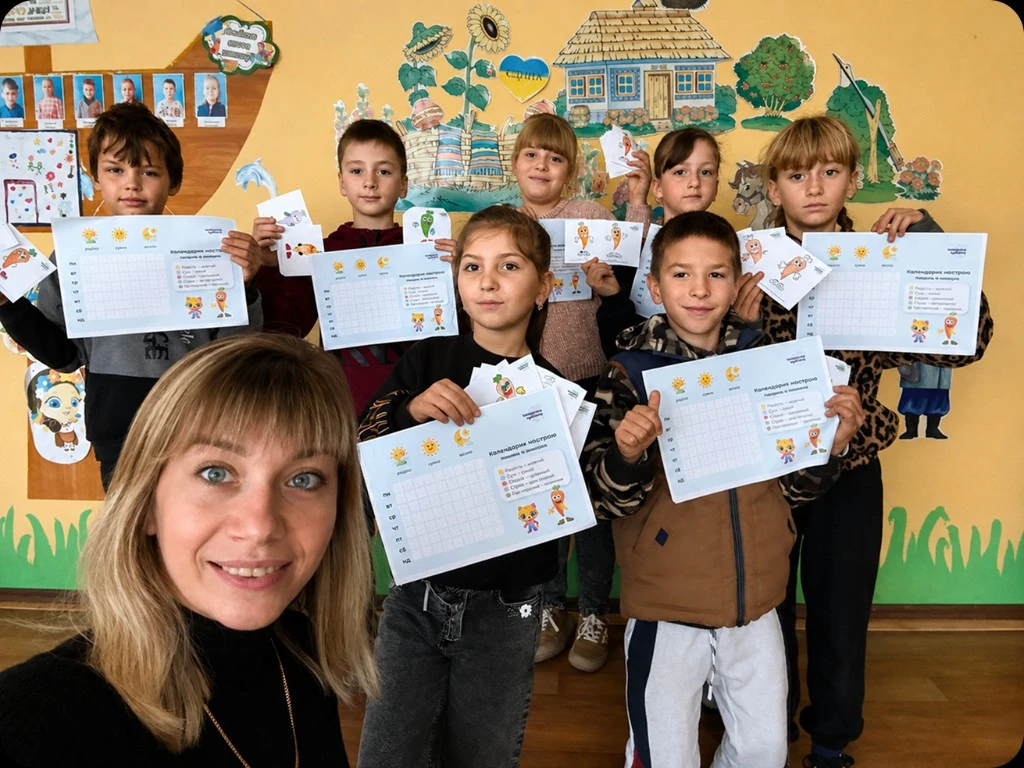 Діти з календариком настрою